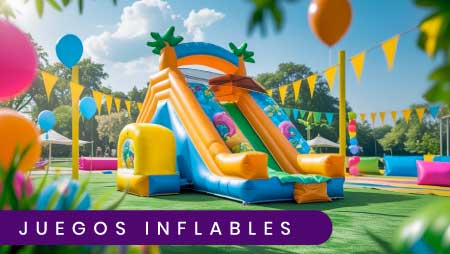 Juegos inflables en arriendo para eventos infantiles - Virtual Retro