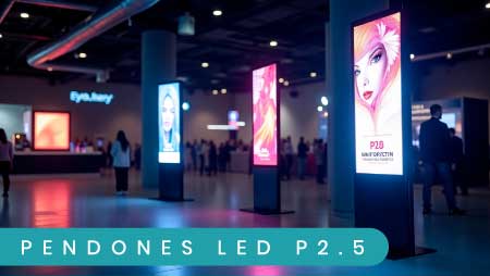 Pendones LED para eventos y lanzamientos publicitarios - Virtual Retro